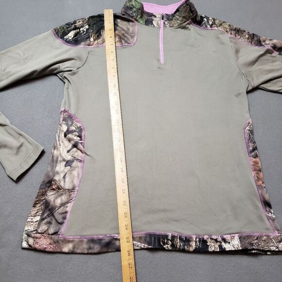 Camo Hunting Thermal Shirt Pink Yukon Gear Mossy Oak 1/4 zip size Large - Picture 11 of 11